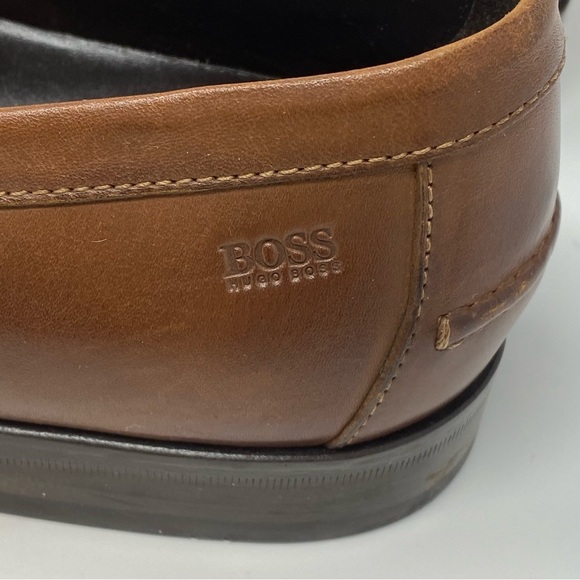 HUGO BOSS Penny Loafers Men\'s Brown Leather Dress Highline Slip On main image 7